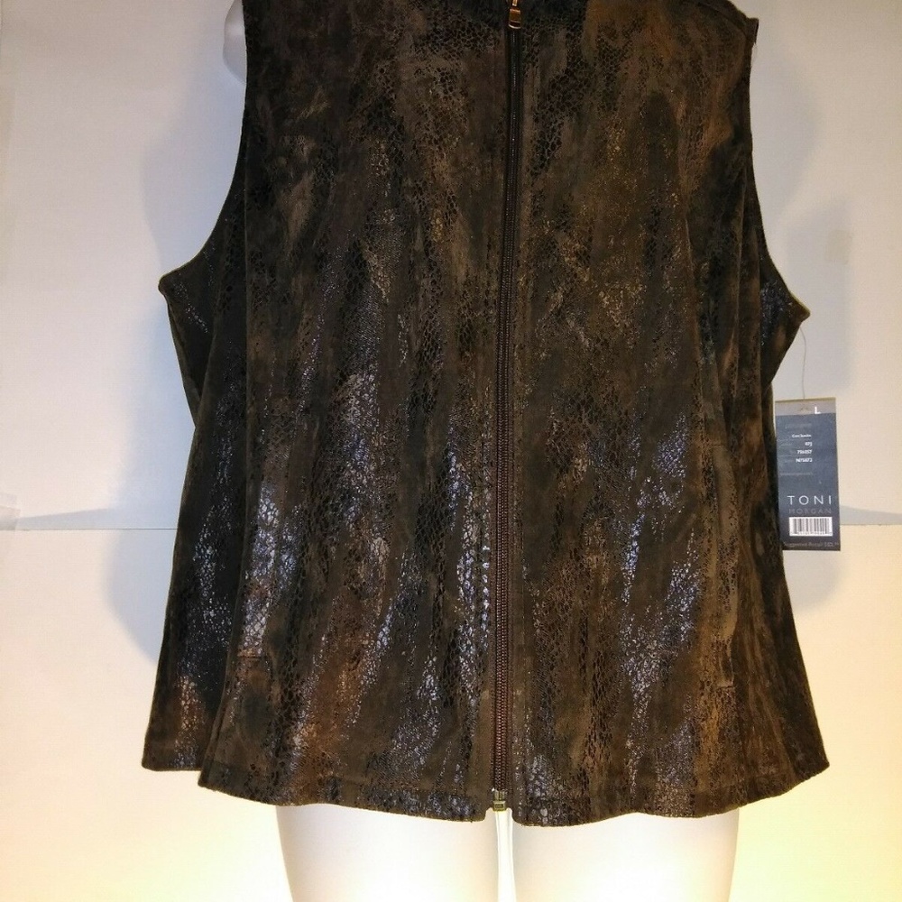 Toni Morgan Women's Brown Casual Coat Vest
